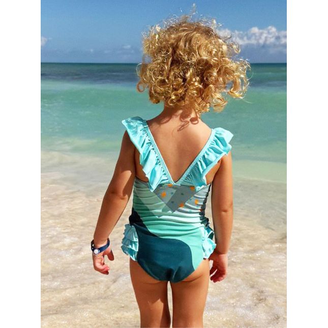 Maiô Babados Infantil Playa Lagun MA2029BK